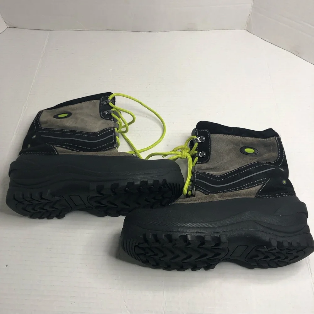 Circo Snow Boots Mens Size 6 Womens 8.5 Black Gray Lace Up
